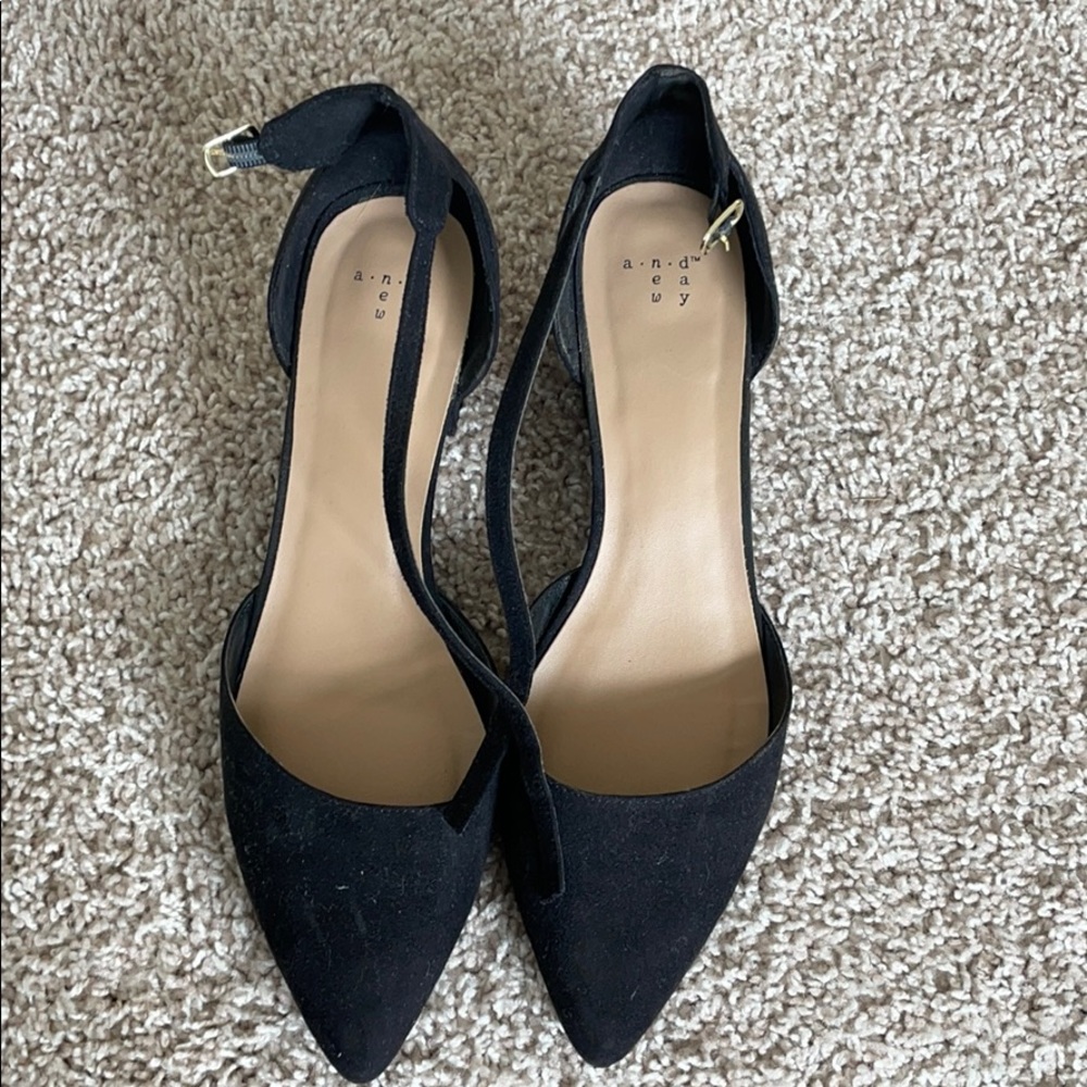 A new day tiny black strappy heels